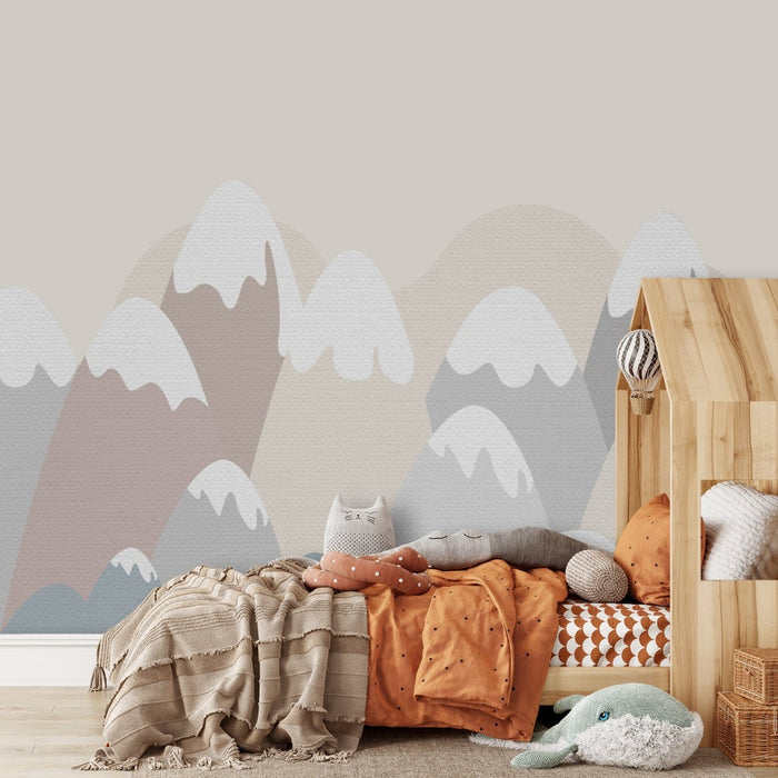 Nordic Cartoon Warm Mountain Wall Sticker