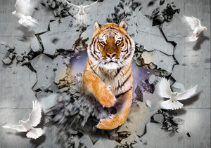 3D Wild Tiger Wallpaper
