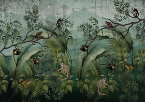 3D Monkeys Forest Wallpaper
