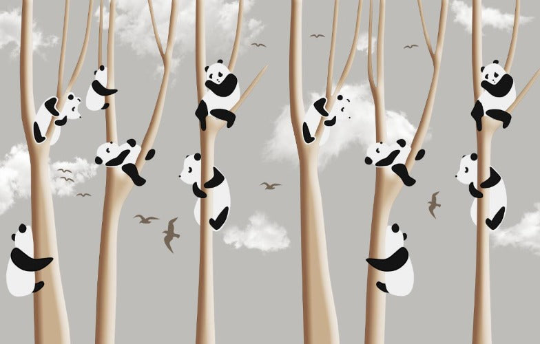 3D Panda Bears Wallpaper