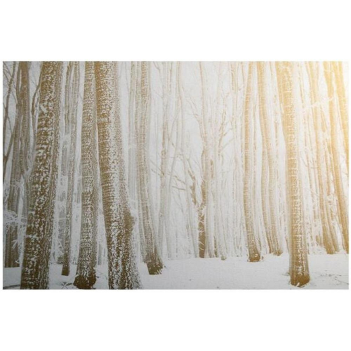 Minimalist Golden Forest Snow Wallpaper