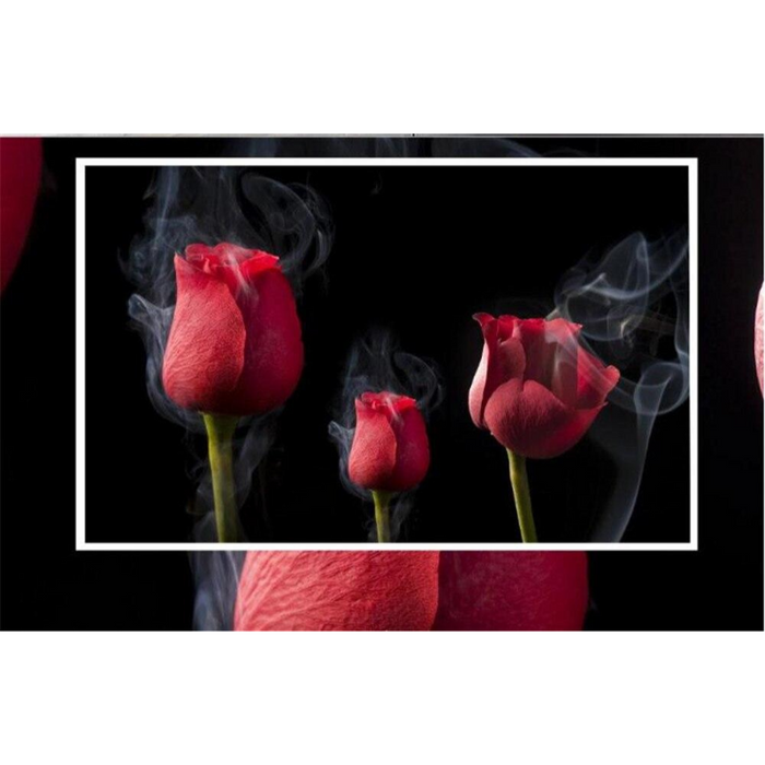 Romantic Smoke Red Rose Wallpaper