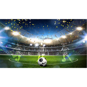 3D Football Soccer Field Light Wallpaper