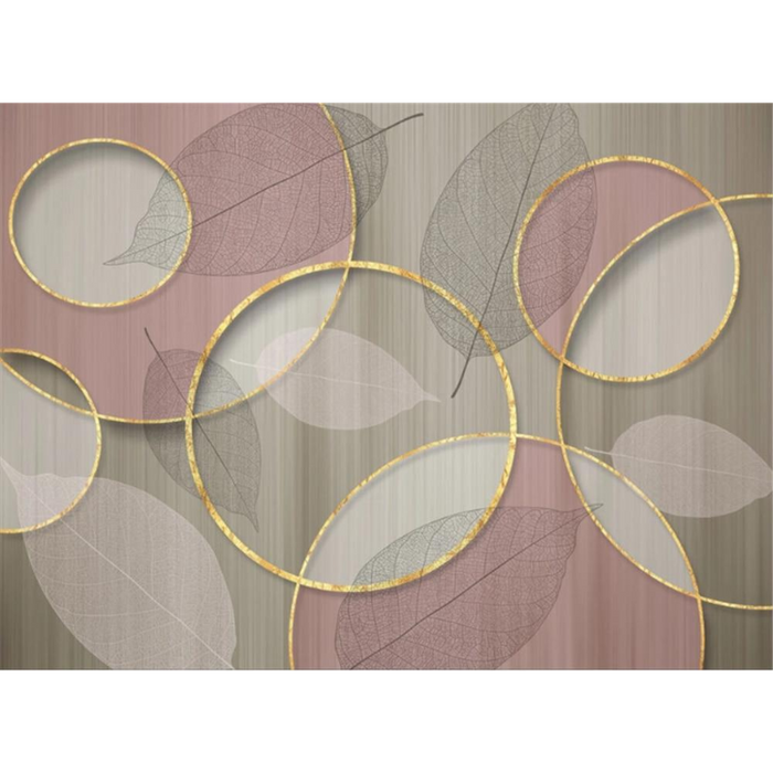 European Geometric Golden Circle Transparent Wallpaper