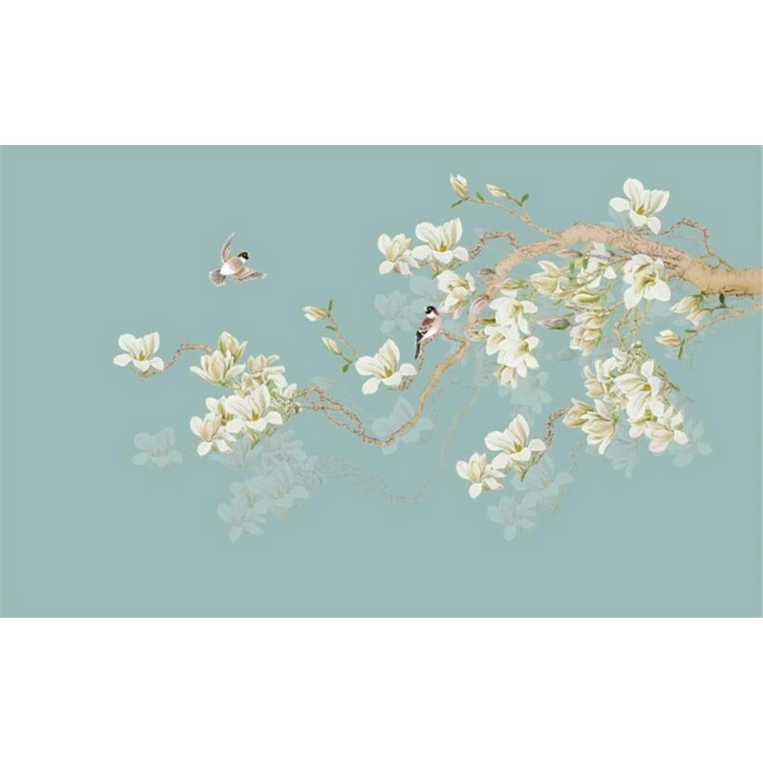 Vintage Magnolia Flower Scenery Wallpaper