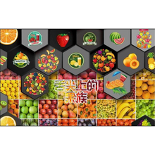 3D Hexagon Supermarket Fruit Wallpaper