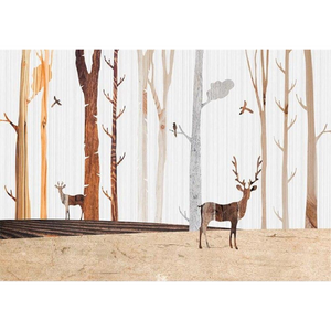 Elk Forest Scenery Wallpaper