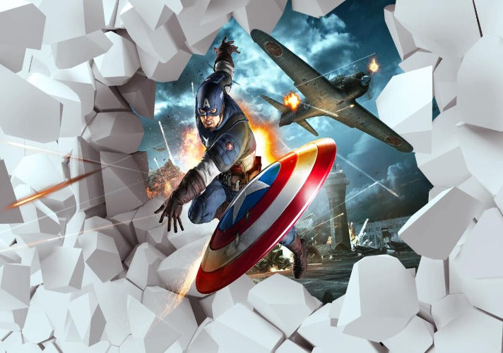 3D Great Captain America Wallpaper