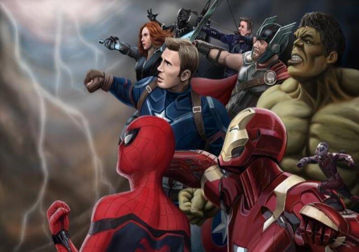 3D Courageous Avengers Wallpaper