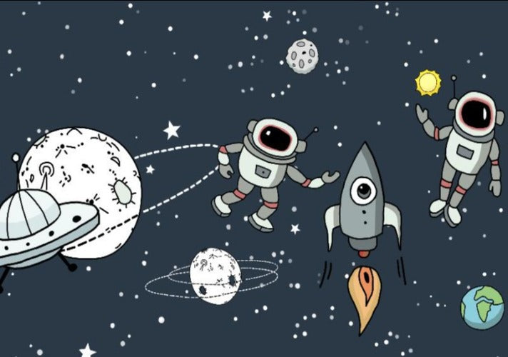 3D Astronauts In Space Wallpaper