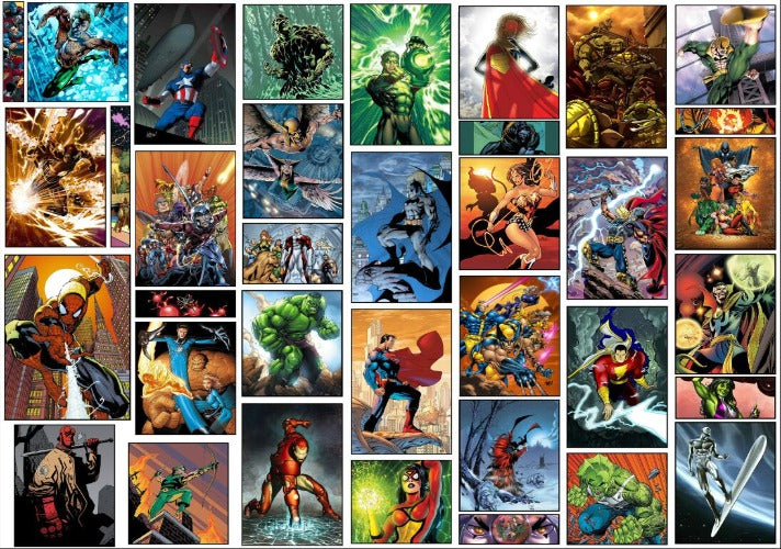 3D Superheroes Collage Wallpaper