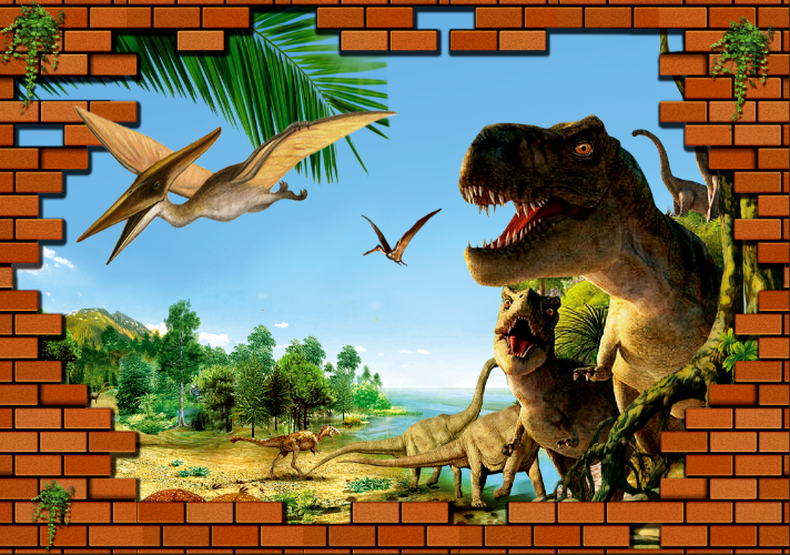 3D Wild Prehistoric Animals Wallpaper