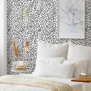 Modern Dot Peel And Stick Decorative Wallpaper For Bedroom