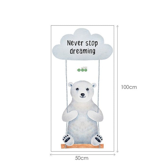 Swing Polar Bear Wall Sticker For Kid's Room