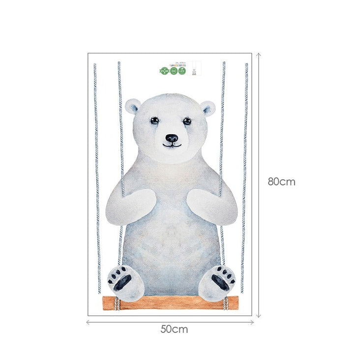 Swing Polar Bear Wall Sticker For Kid's Room