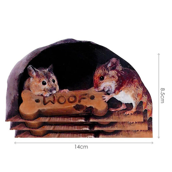 Cute Mouse Hole Wall Stickers