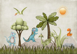 3D Precious Dinosaurs Wallpaper