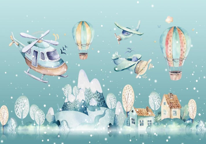 3D Precious Village In Winter Wallpaper