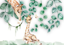 3D Lovely Giraffes Wallpaper
