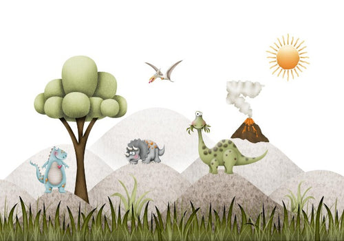 3D Lovely Dinosaurs Wallpaper