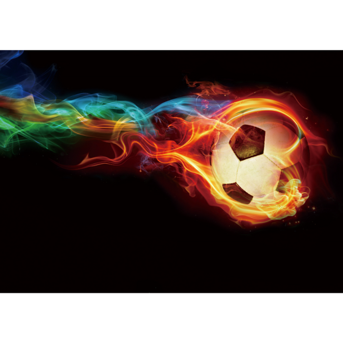 Rainbow Flame Soccer Ball Wallpaper