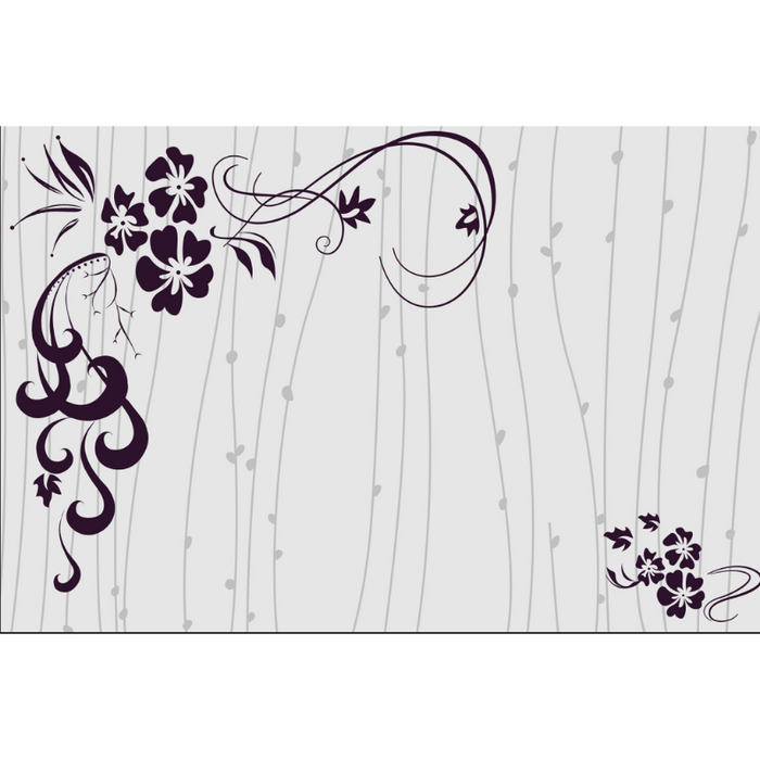 Simple Dark Purple Flower Setting Wallpaper