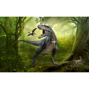 Jungle Dinosaur Chase Wallpaper