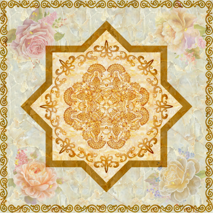 Unique Gold Symbol Floral Arrangement Wallpaper