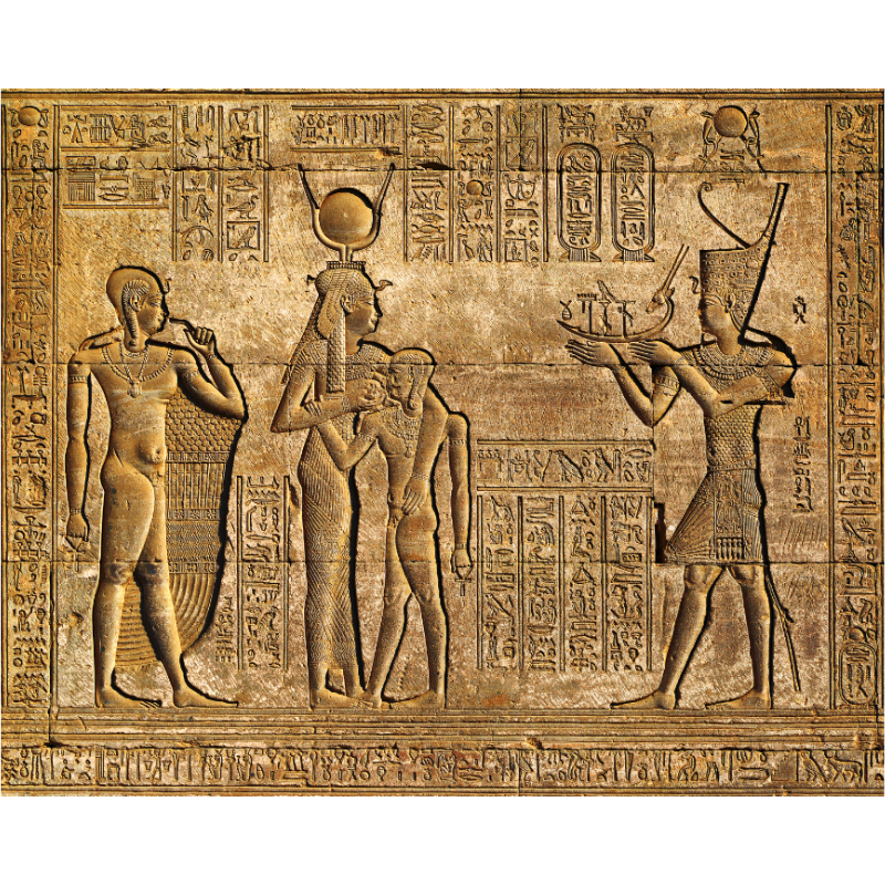 Ancient Egyptian Carved Hieroglyphic Wallpaper