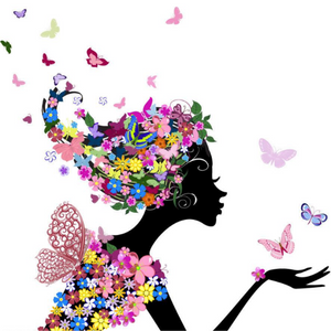 Abstract Colorful Butterfly Silhouette Wallpaper