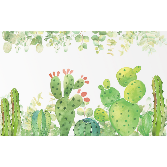 Watercolor Cactus Scenery Wallpaper