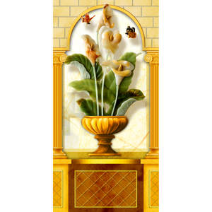 Roman-Style Arch Flower Vase Wallpaper