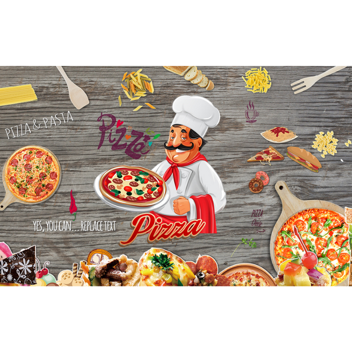 Pizza & Pasta Italian Chef Wallpaper