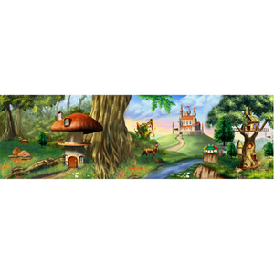 Mushroom Home Castle Fairytale Wallpaper