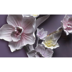 Simplistic Gorgeous Purple Flower Scenery Wallpaper