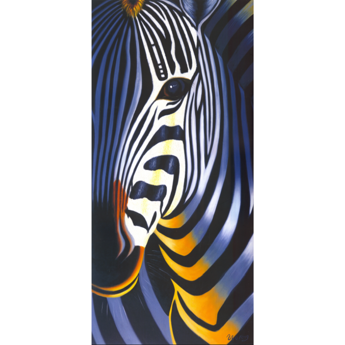 Close-Up Zebra Head At Sunset Wallpaper