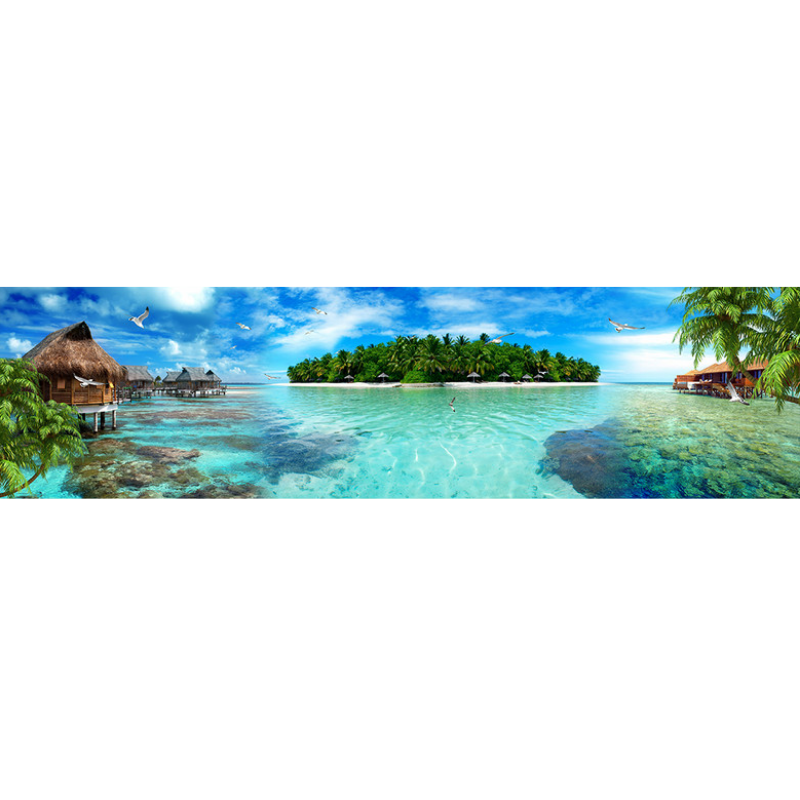 Tropical Beachside Tiki Hut View Wallpaper