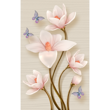 Japanese Pink Lily Floral Wallpaper