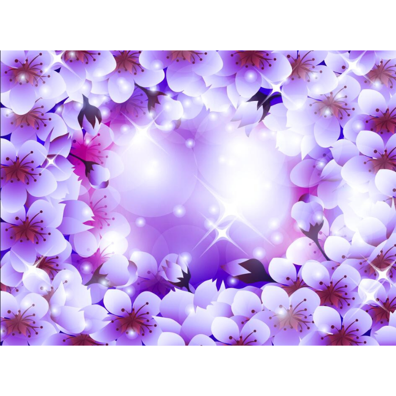 Glowing Purple Lily Flower Arrangement Wallpaper