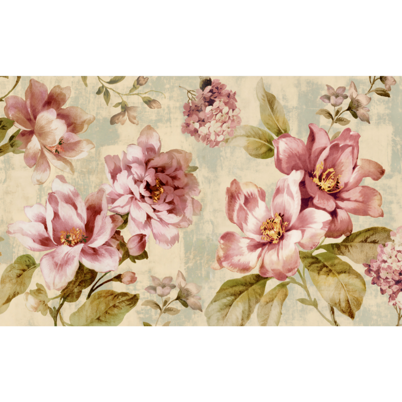 Vintage Abstract Pink Floral Wallpaper