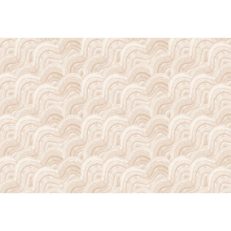 Simplistic Beige Abstract Wavy Lines Wallpaper