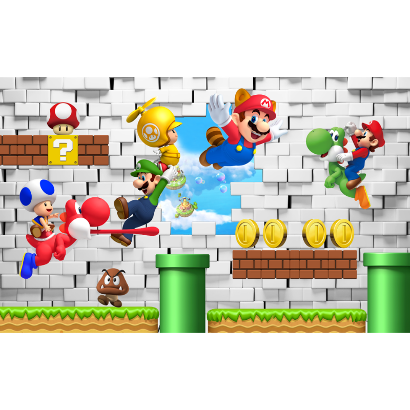 Super Mario Breaking The Wall Wallpaper