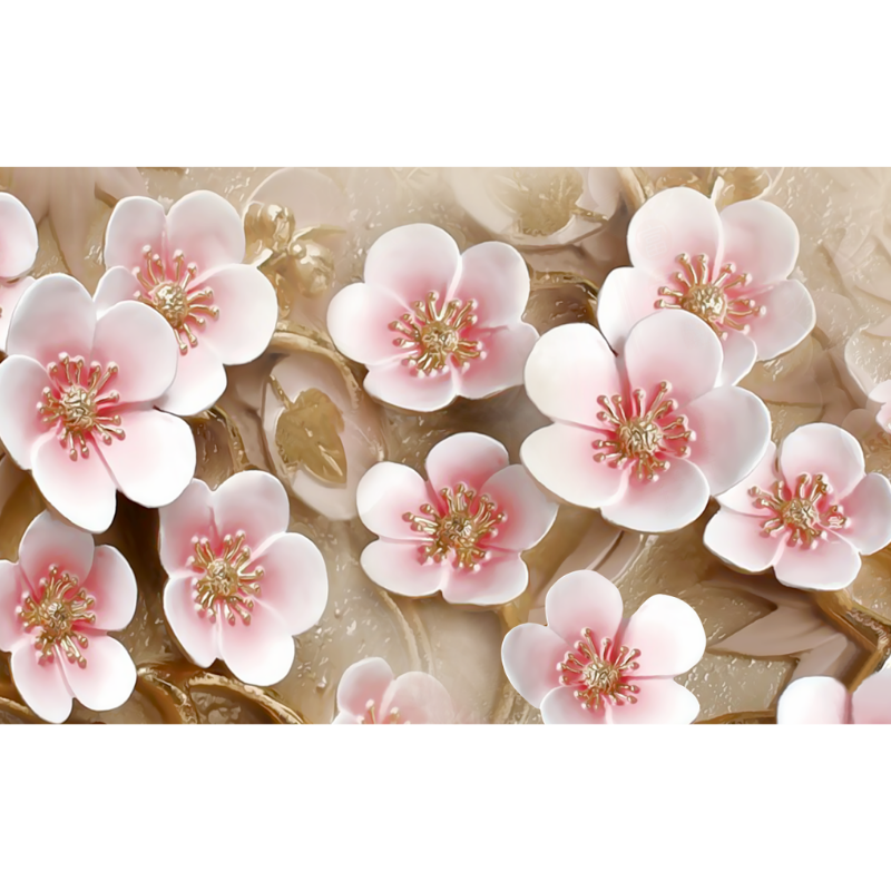 Pink & White Flowers Wallpaper