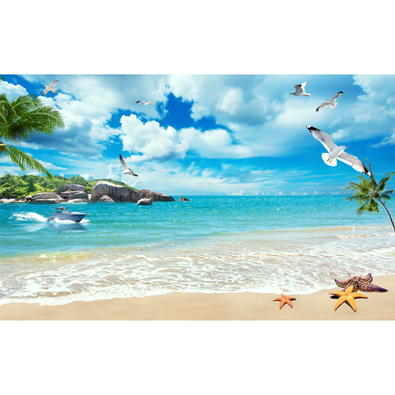 Tropical Oceanside Beach Wallpaper