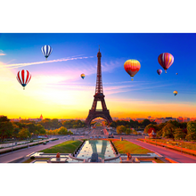Paris Hot Air Balloons Over The City Wallpaper