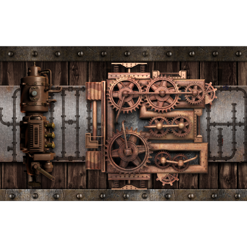 Retro Steampunk Industrial Gears Peel And Stick Wallpaper