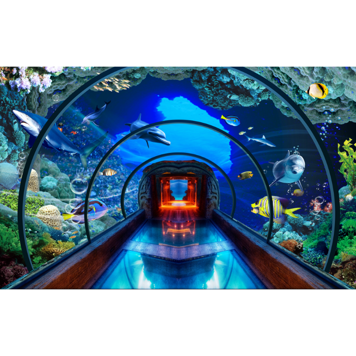 Gorgeous Underwater Tunnel View Wallpaper