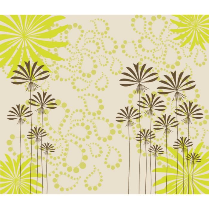 Simple Drawn Palm Tree Scenery Wallpaper