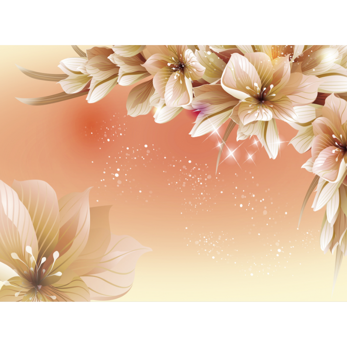 Warm-Colored Floral Arrangement Wallpaper