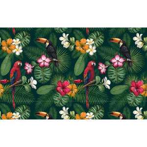 Tropical Greenery Toucan & Parrot Community Wallpaper